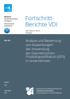 Alina Sersch - Analyse und Bewertung von Auswirkungen der Anwendung der Geometrischen Produktspezifikation (GPS) in Unternehmen